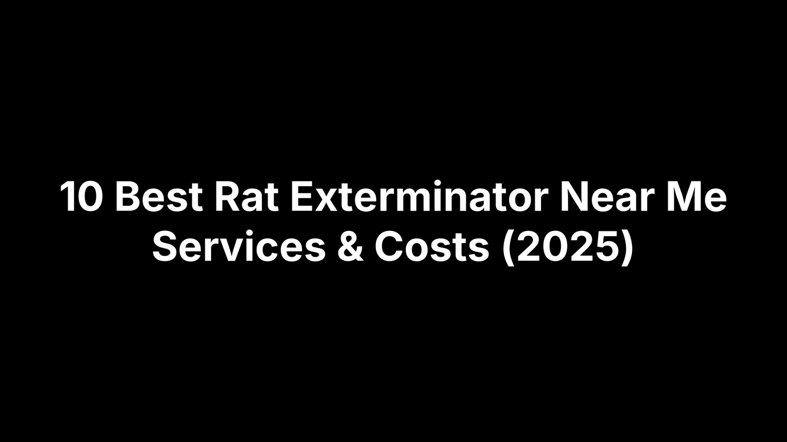 10 Best Rat Exterminator Near Me Services & Costs (2025)