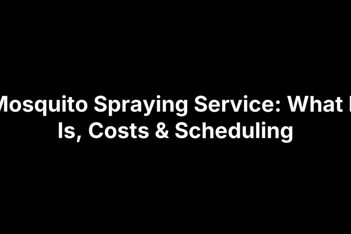 Mosquito Spraying Service: What It Is, Costs & Scheduling